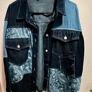 Stylish Women's Patchwork Denim Jacket